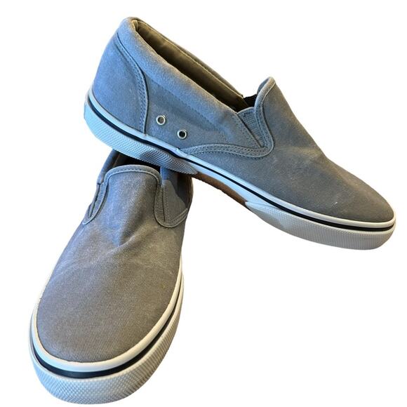 Sperry Top-Sider Shoes Gray Slip On Sneakers Mens 7.5 - Picture 1 of 9